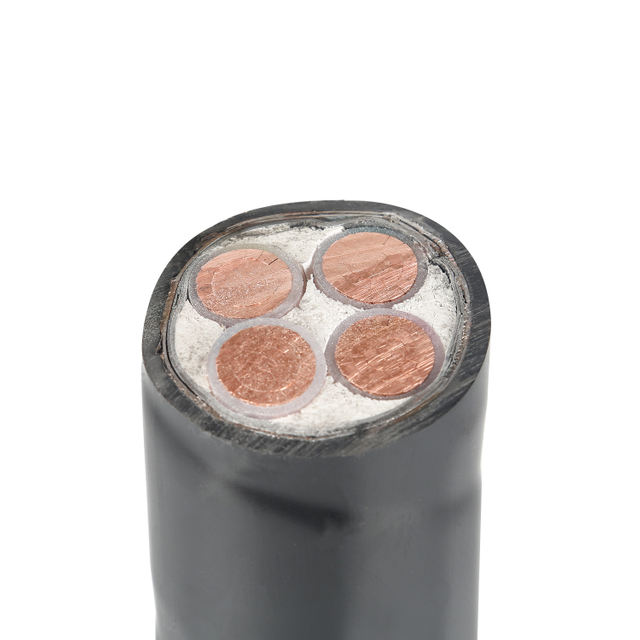 Cavo di alimentazione da 6kV pesanti con conduttore di rame e isolamento XLPE, protetto da un branco in acciaio.