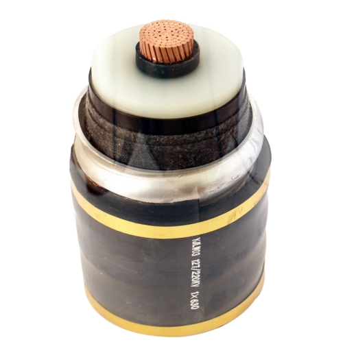 Cavo di alimentazione a tensione ultra-alta 64/110kV con isolamento XLPE standard IEC e guaina in alluminio