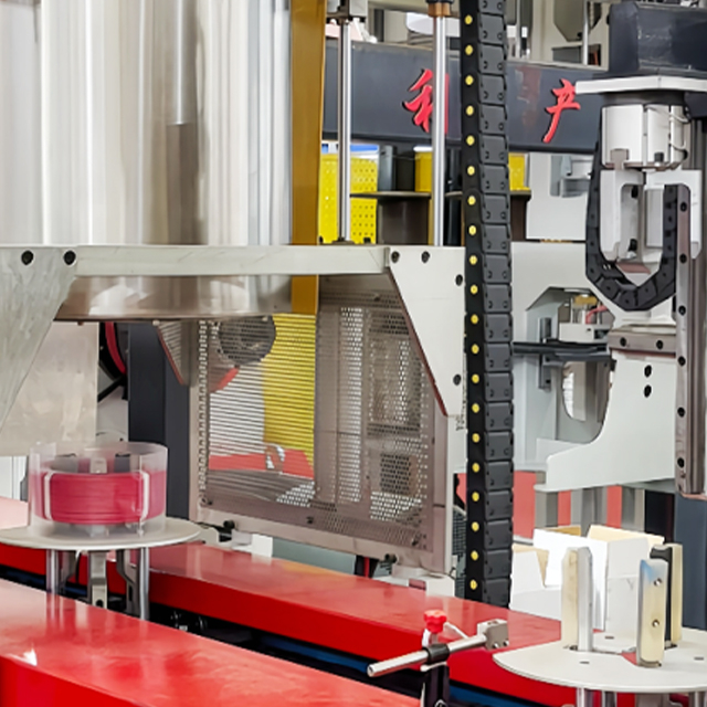 Linea di impilamento automatico a spirale/allacciatura/restringimento/robot CLS-5000, imballaggio ad alta velocità, telaio in acciaio in lega, abilitato all'IoT