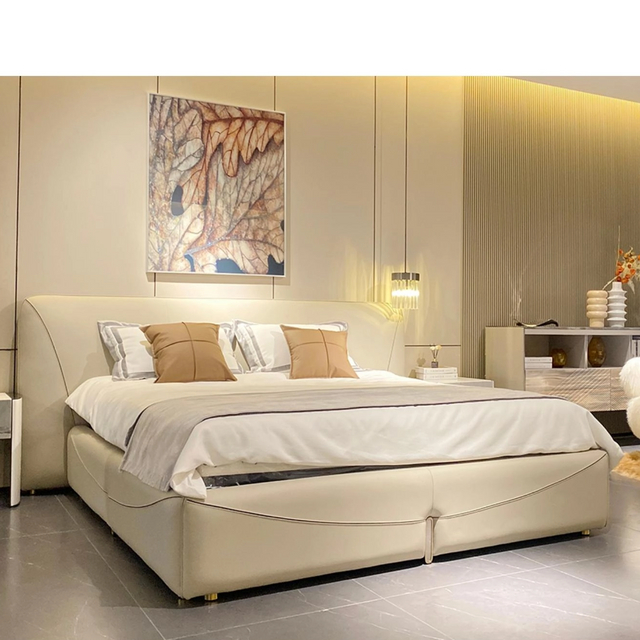 Moderno semplice casa di lusso/hotel king size lether/tessuto letto