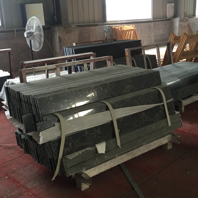 Striscia bianca in nero/ Atene Nero più colori disponibili per la decorazione delle costruzioni lastre di marmo 