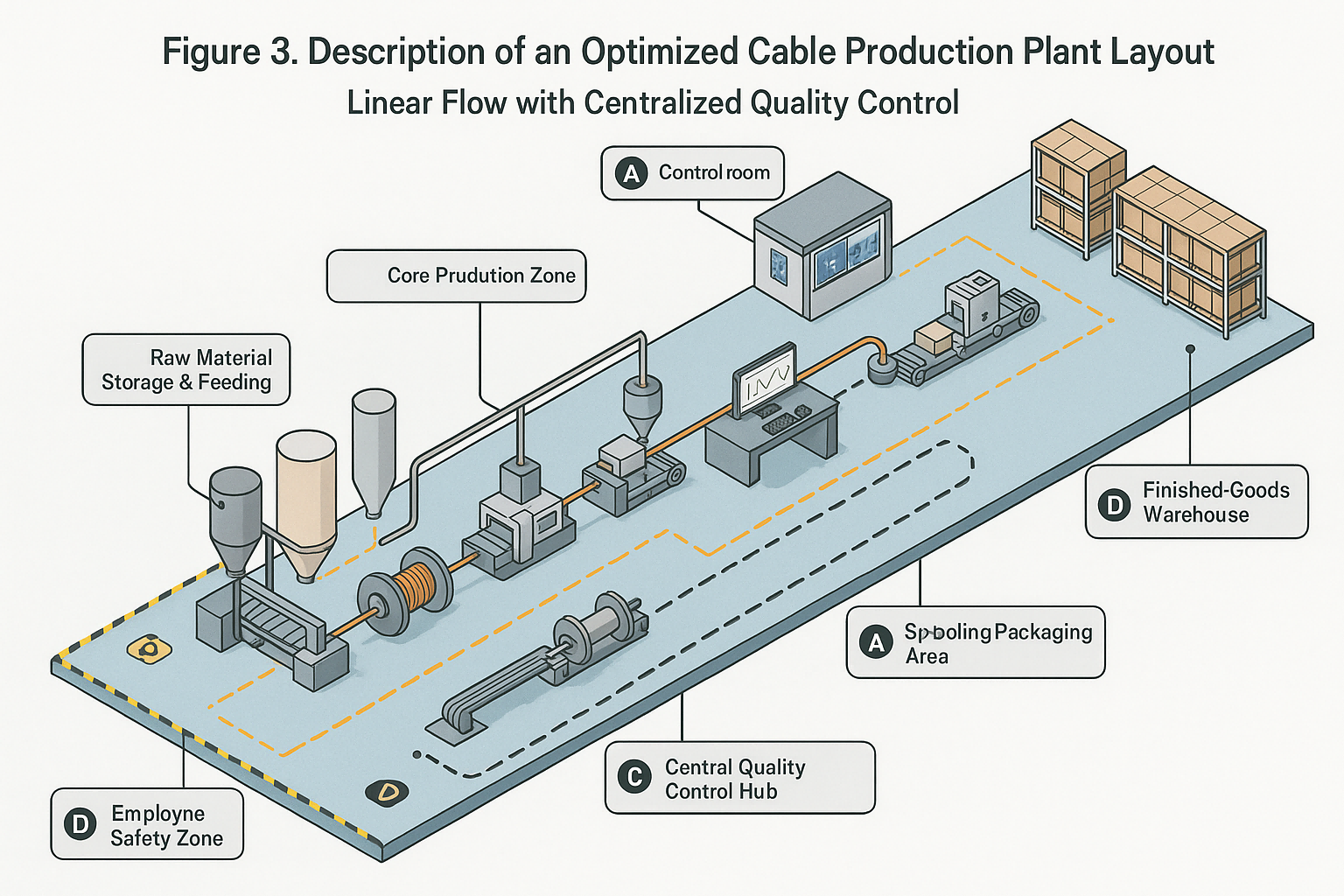 Description of an Optimized Cable Production Plant Layout Descrizione del layout ottimizzato di un impianto di produzione cavi